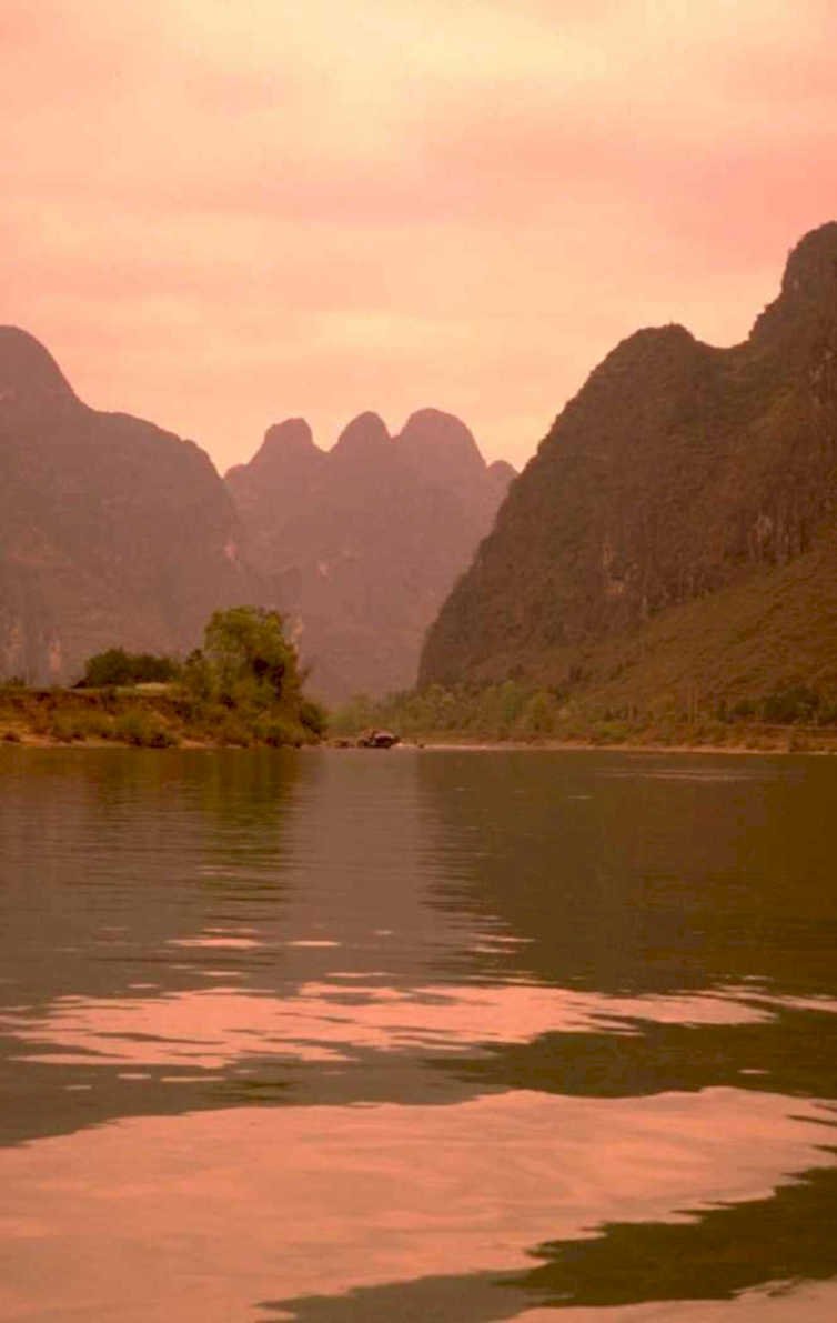 river sandstone sunset 1980s 1990s A4 Photo Print
