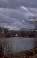 river tent winter 1980s 1990s A4 Photo Print