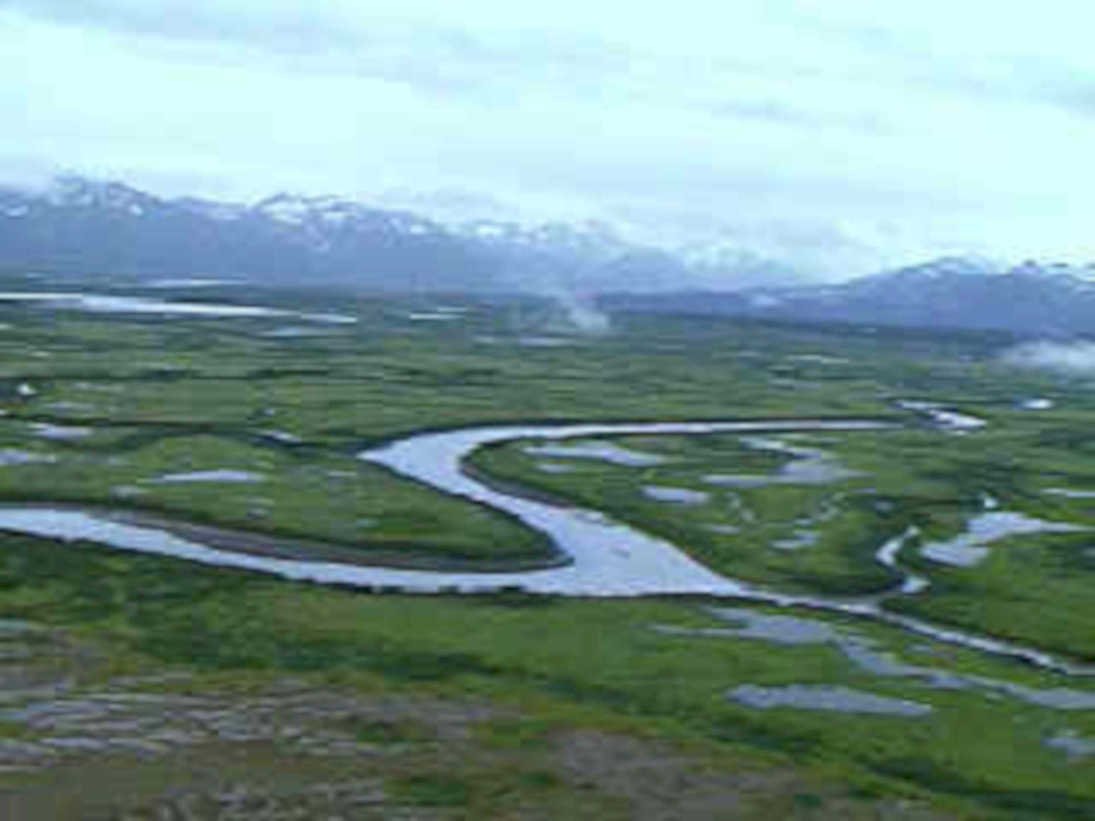 river wetland mountains1980s 1990s A4 Photo Print