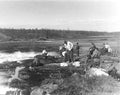 riverbank construction alaska Vintage world war A4 Photo Print