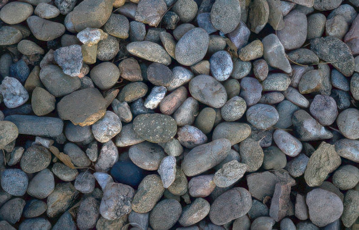 riverbed gravel alaskan Vintage A4 Photo Print