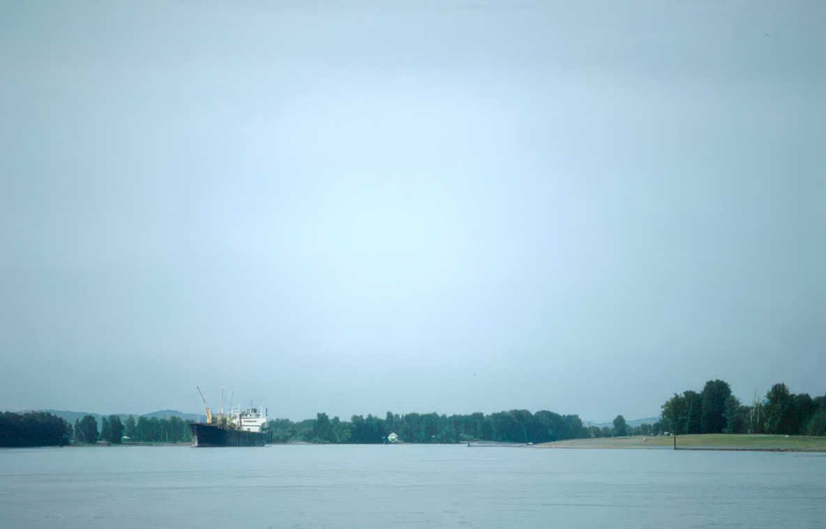riverboat cargo water Vintage A4 Photo Print
