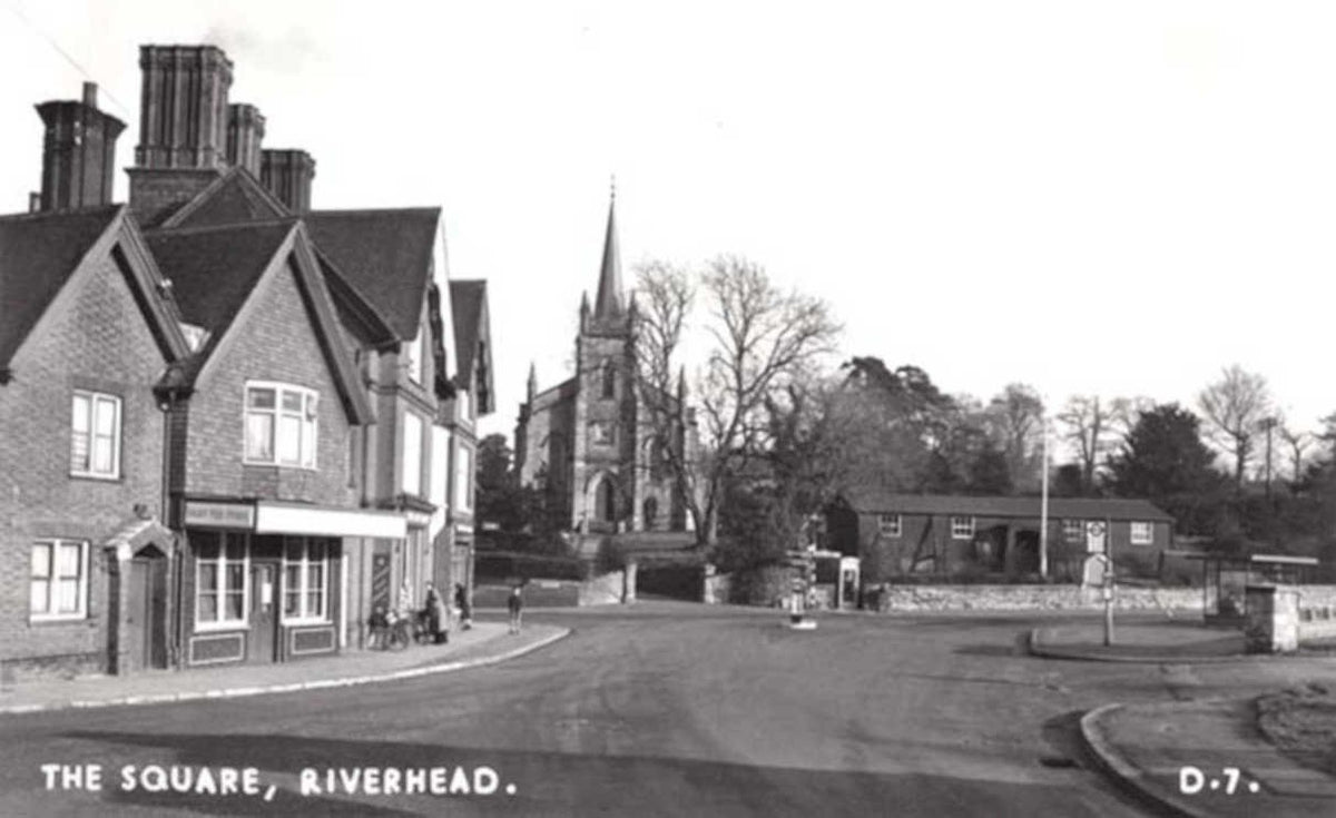 riverhead square churchVintage 1880s 1900s A4 Photo Print