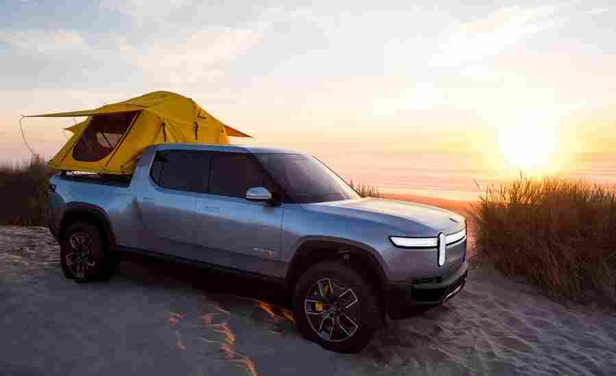 rivian r1t 2021 7005 43 Car A4 Photo Print