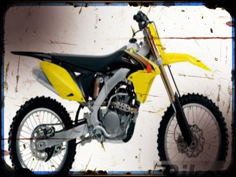 rm z250 A4 Photo Print Motorbike Vintage Aged