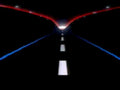 road intersection night1980s 1990s A4 Photo Print