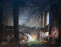 rob A Hermit Praying in the Ruins of a Roman Temple Art A4 Photo Print