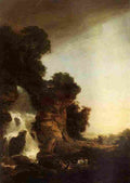 roberts A Stormy Landscape with Travellers Art A4 Photo Print