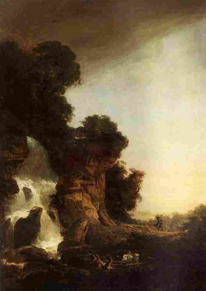 roberts A Stormy Landscape with Travellers Art A4 Photo Print