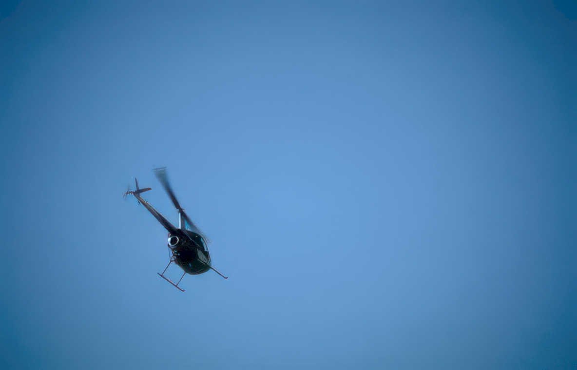 robinson helicopter sky Vintage A4 Photo Print