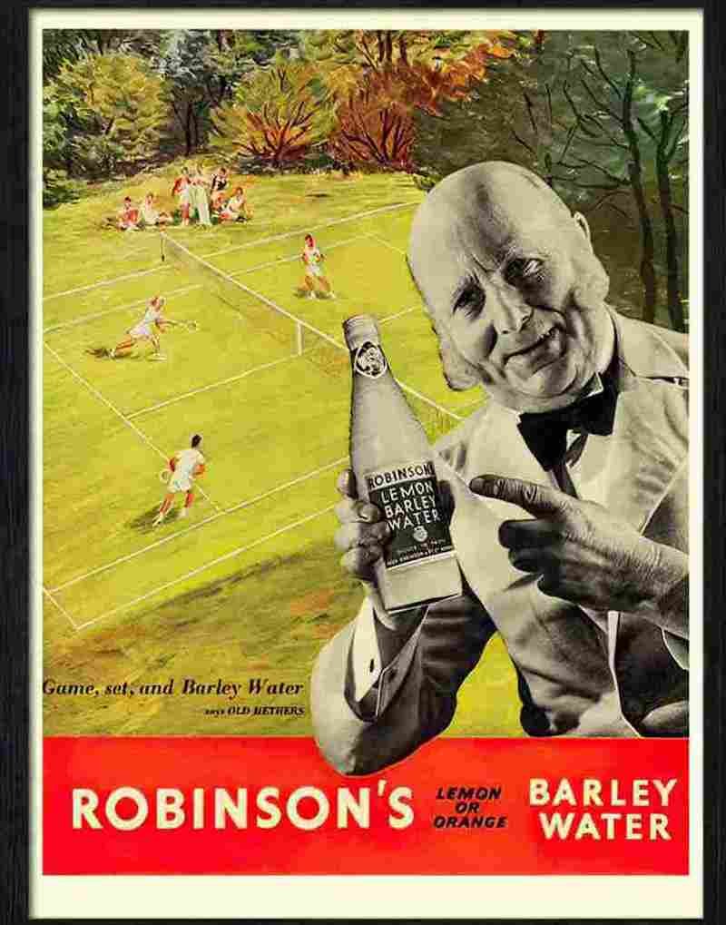 robinsons barley water tennis 1950s Advert A4 Photo Print