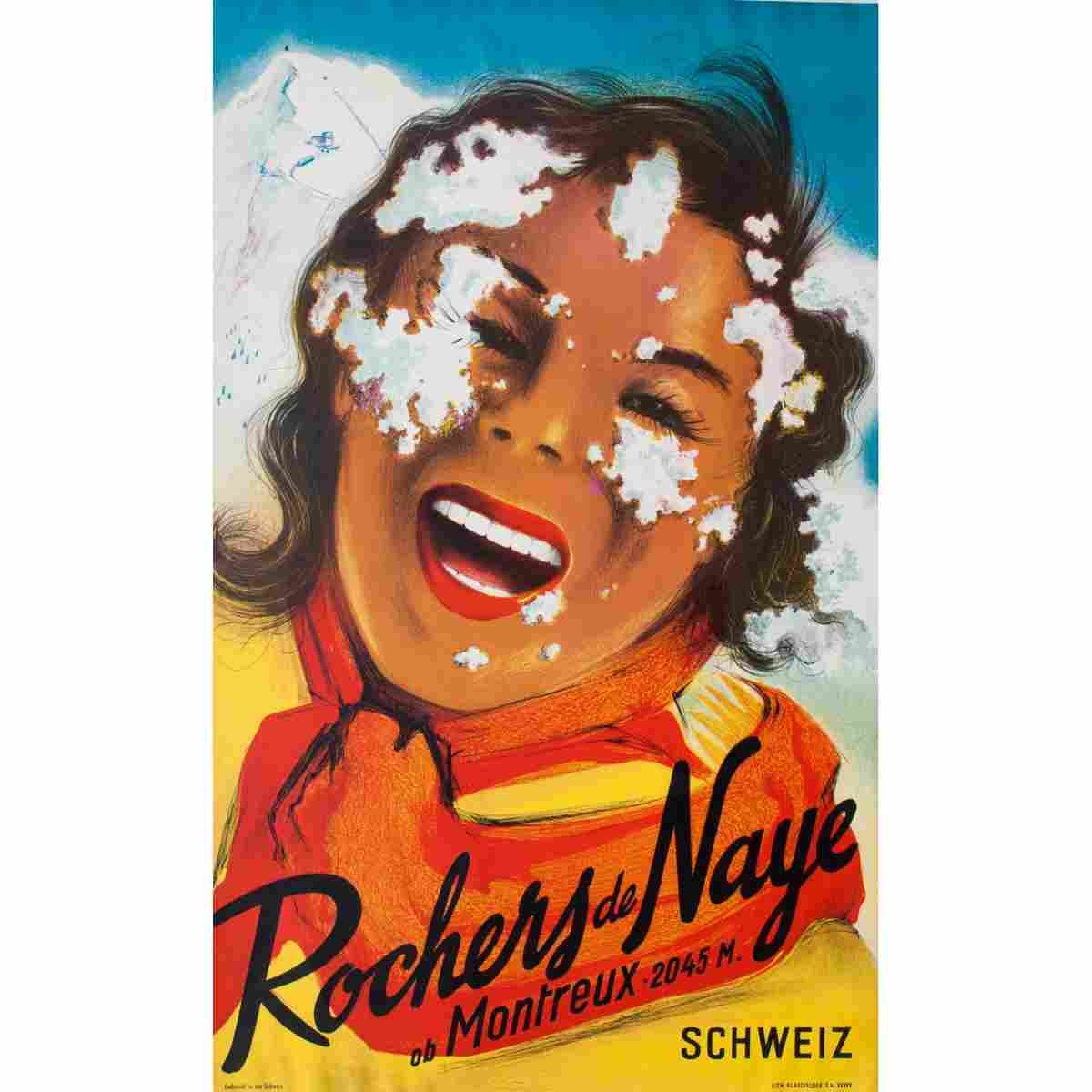 rochers de naye 1952 2 Advert A4 Photo Print