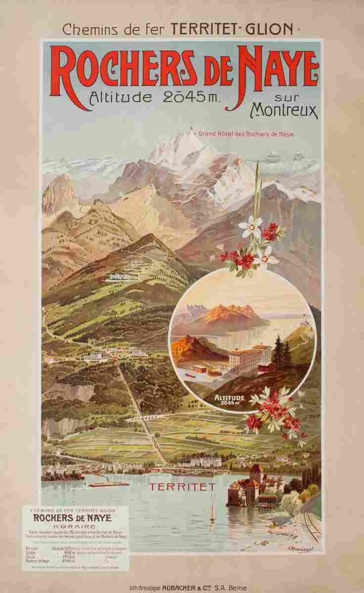 rochers de naye anton reckziegel 1904 4 Advert A4 Photo Print