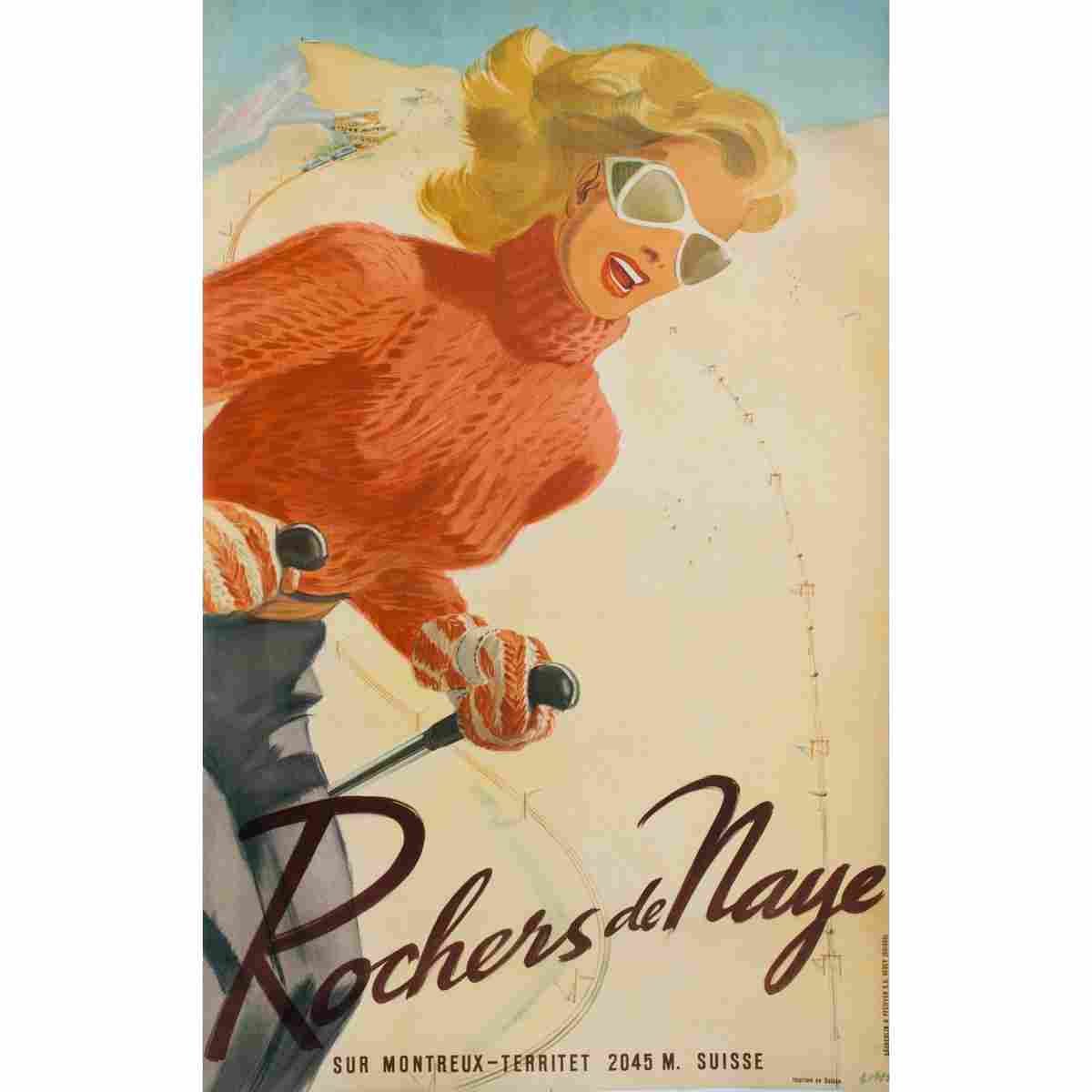 rochers de naye herbert libiszewski 1948 17 Advert A4 Photo Print