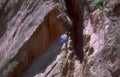 rock climbing canyon Vintage A4 Photo Print