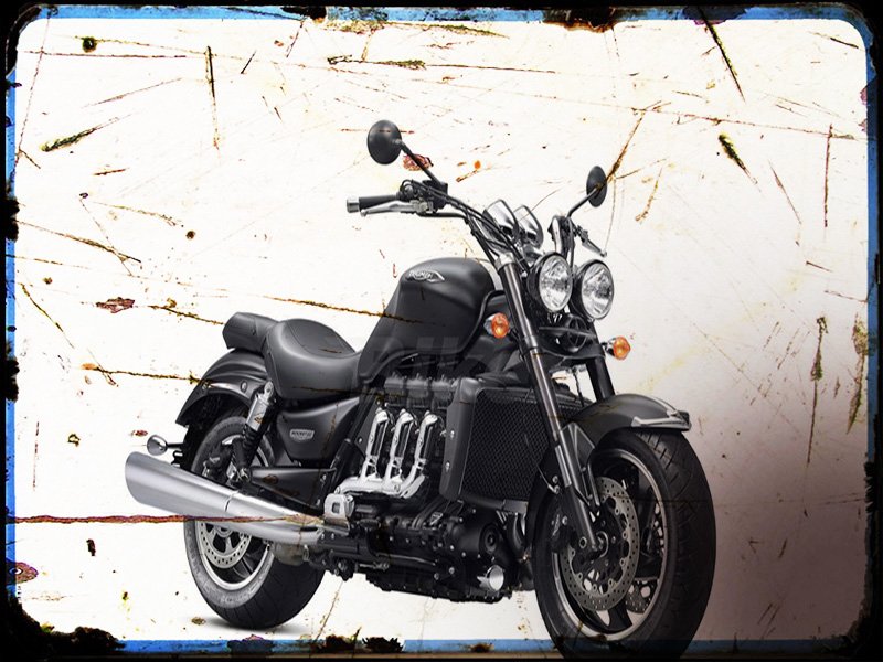 rocket iii roadster Triumph A4 Photo Print Motorbike Vintage Aged