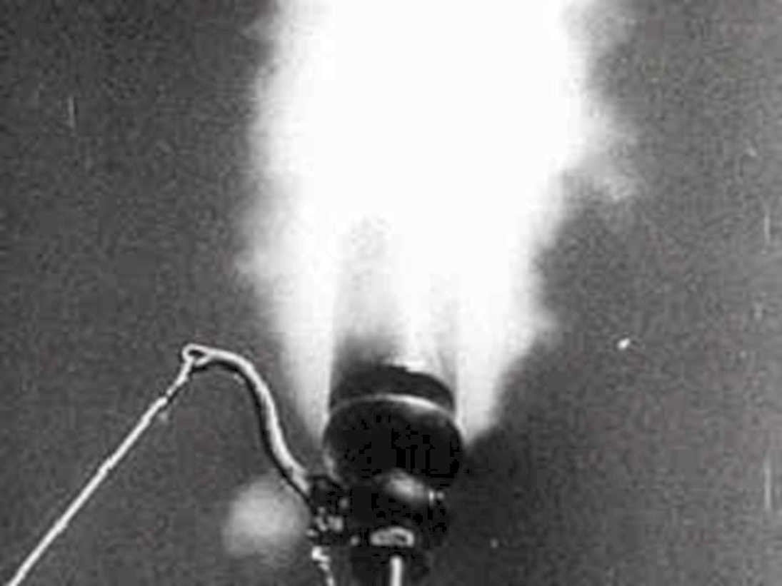 rocketengineflametest1980s 1990s A4 Photo Print