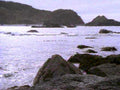 rocky coast purple1980s 1990s A4 Photo Print