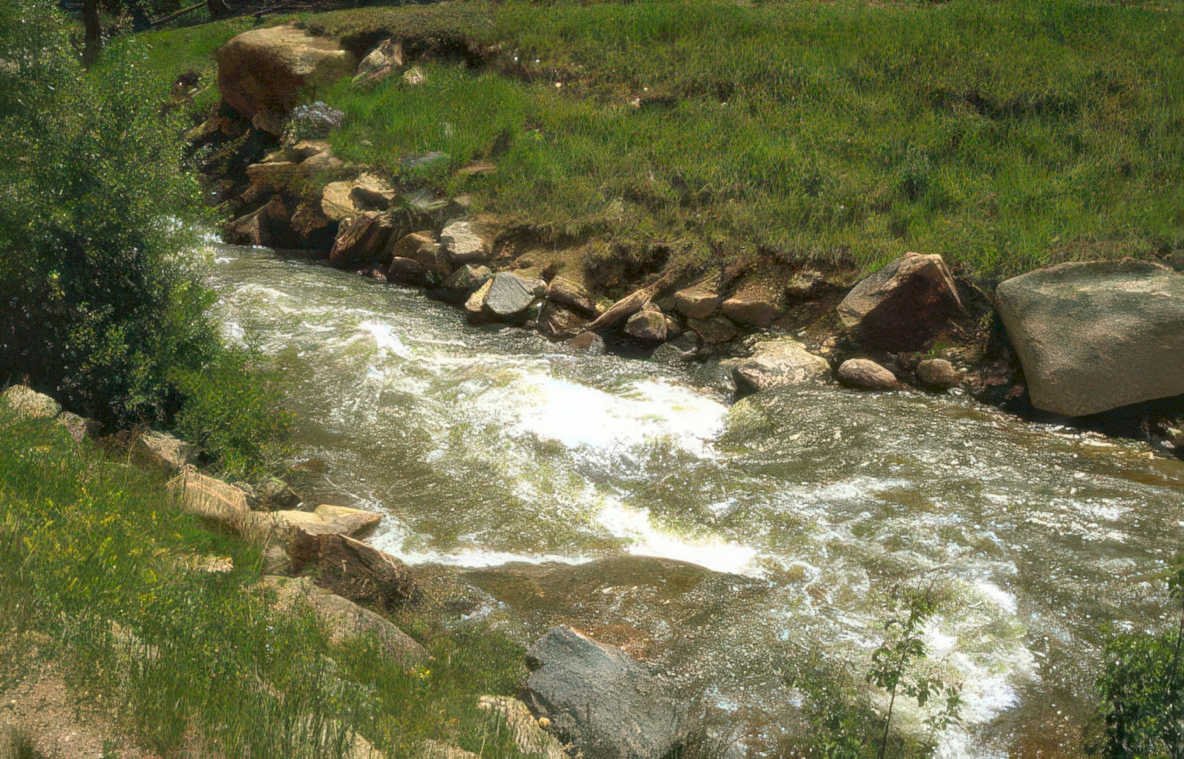rocky creek summer Vintage A4 Photo Print