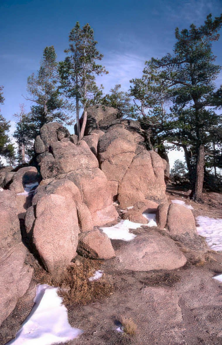 rocky mountain boulders Vintage A4 Photo Print