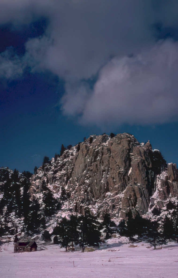 rocky mountain cabin Vintage A4 Photo Print