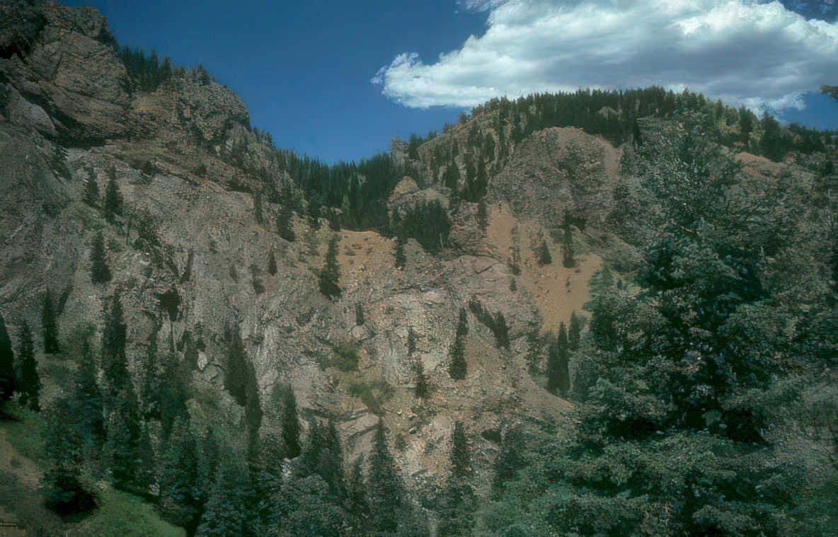 rocky mountain canyon 2 Vintage A4 Photo Print