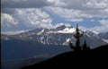 rocky mountain clouds Vintage A4 Photo Print