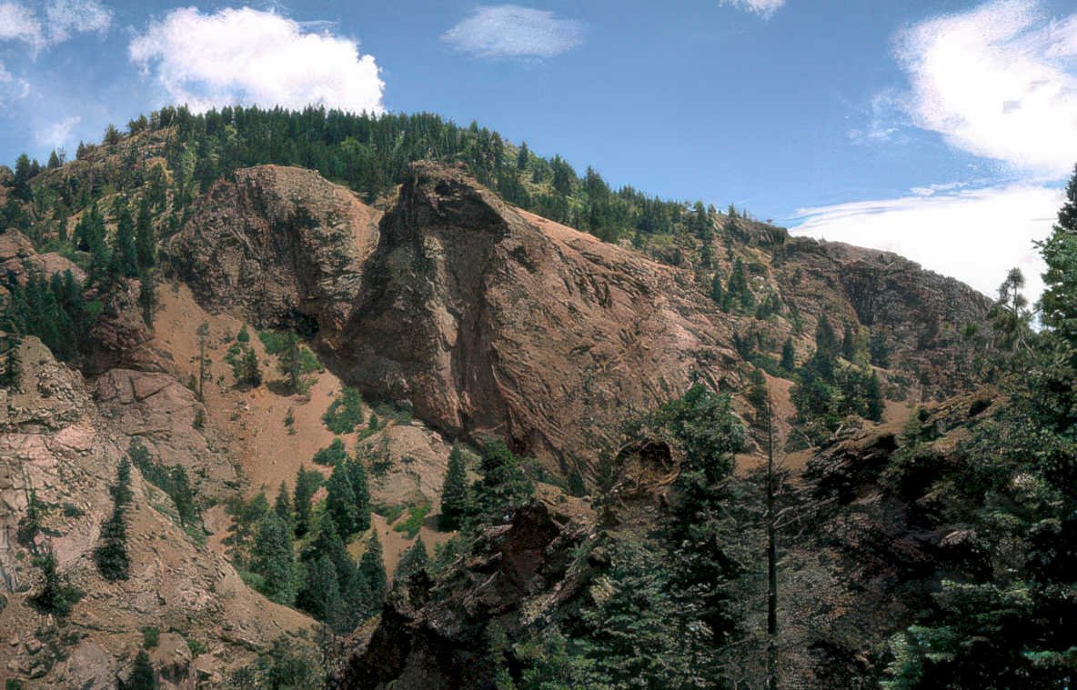 rocky mountain hills Vintage A4 Photo Print