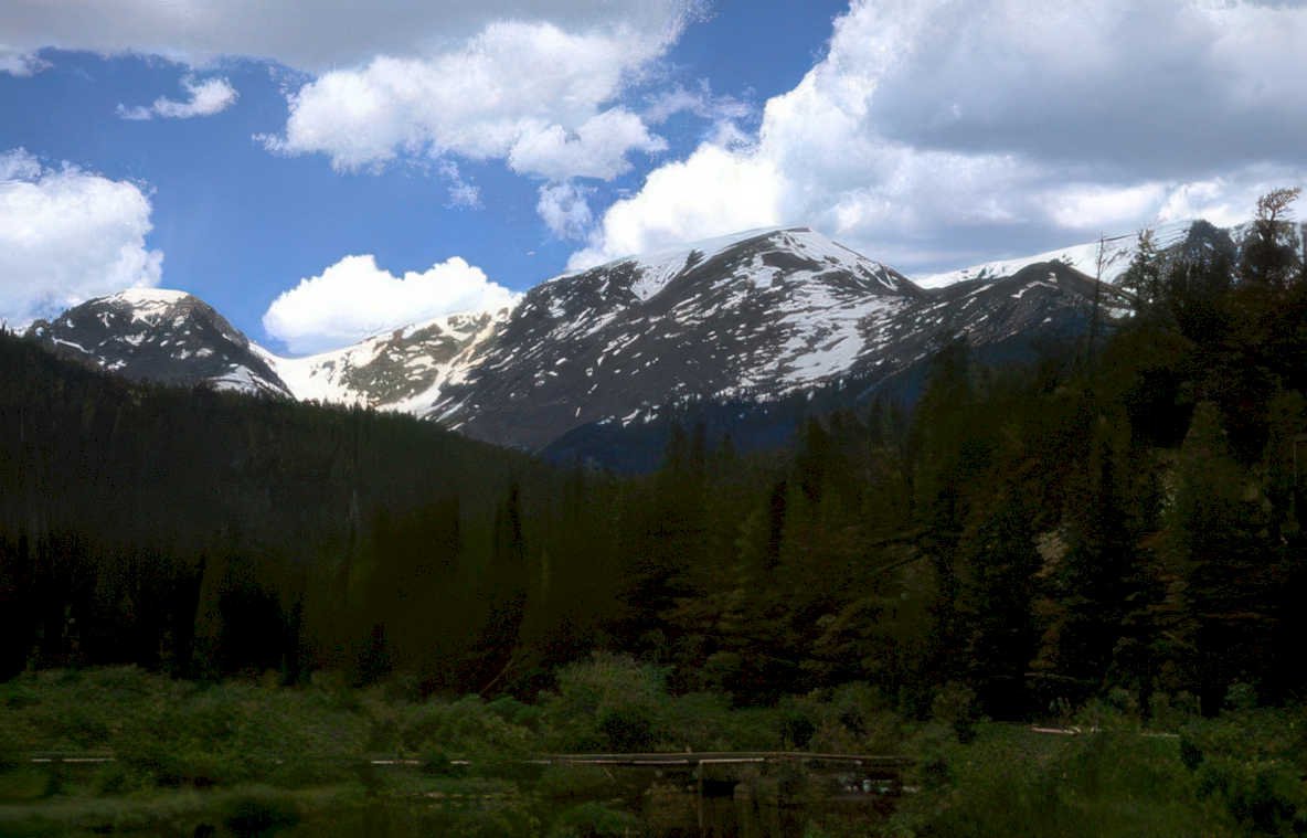 rocky mountain landscape 1 Vintage A4 Photo Print