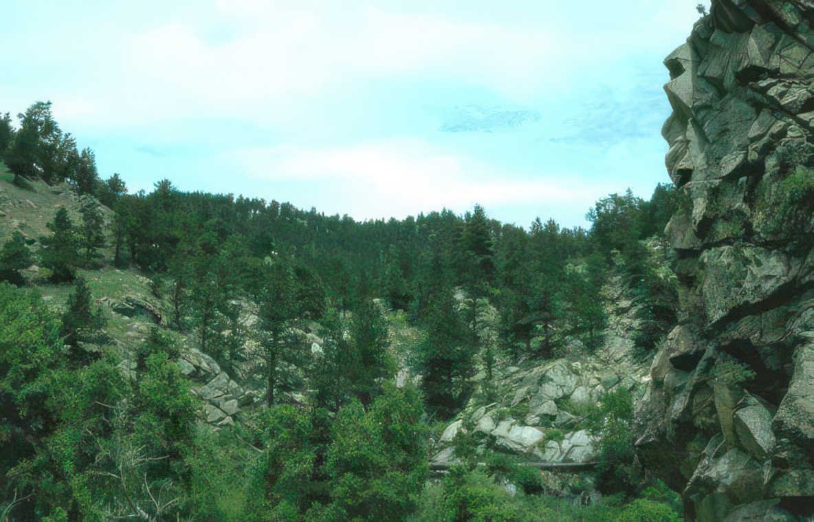 rocky mountain landscape 3 Vintage A4 Photo Print
