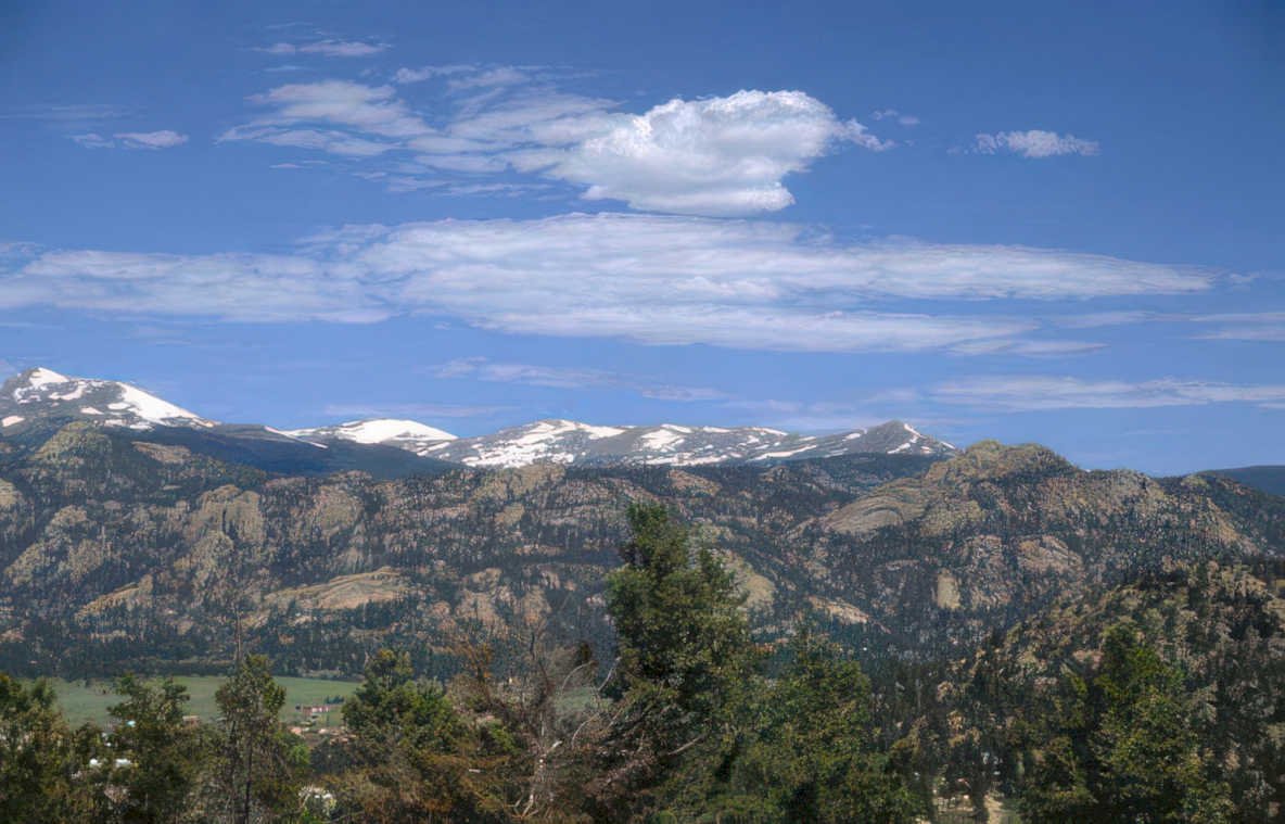 rocky mountain landscape 4 Vintage A4 Photo Print