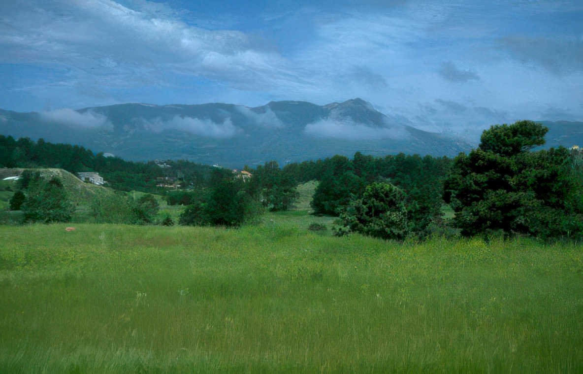 rocky mountain landscape Vintage A4 Photo Print