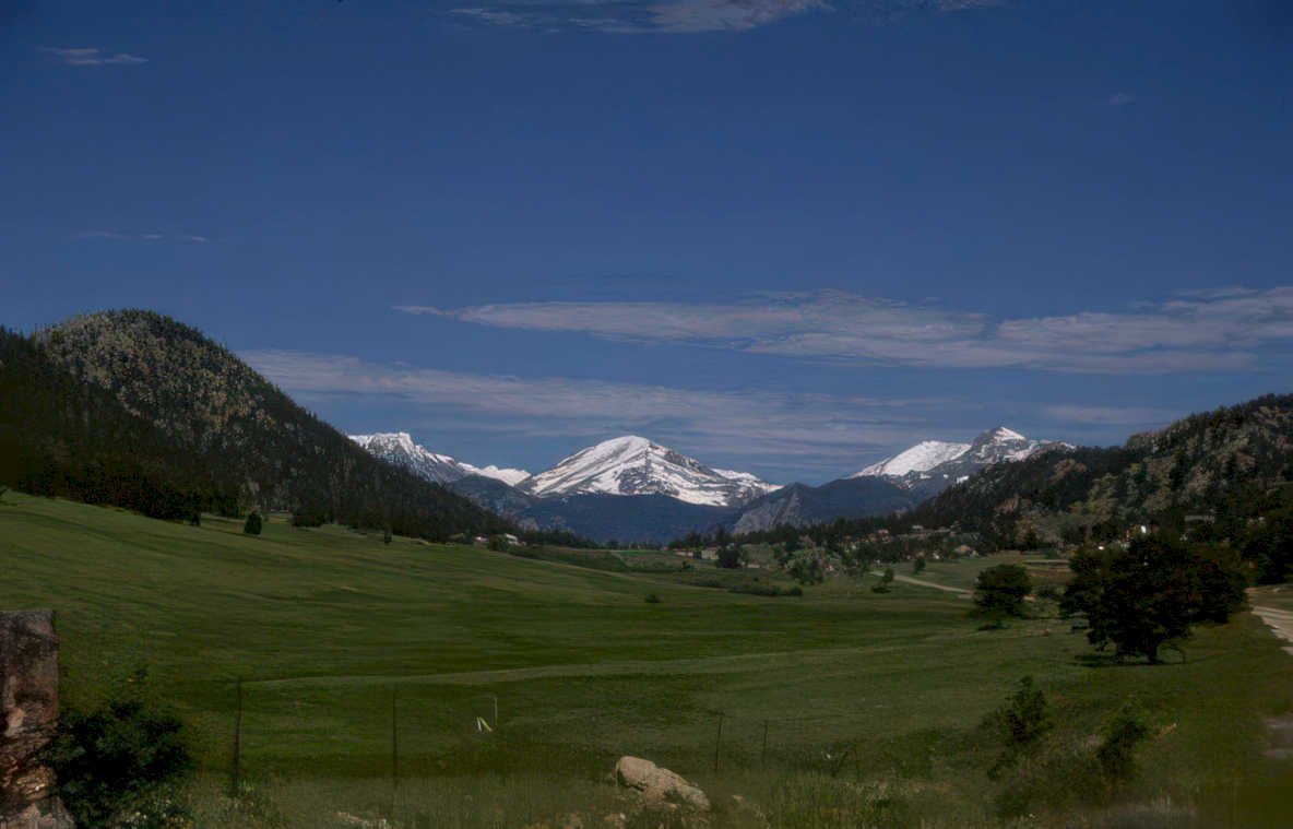 rocky mountain peaks 3 Vintage A4 Photo Print