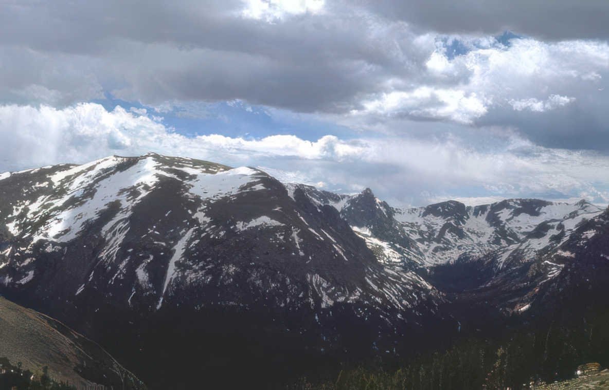 rocky mountain peaks 6 Vintage A4 Photo Print