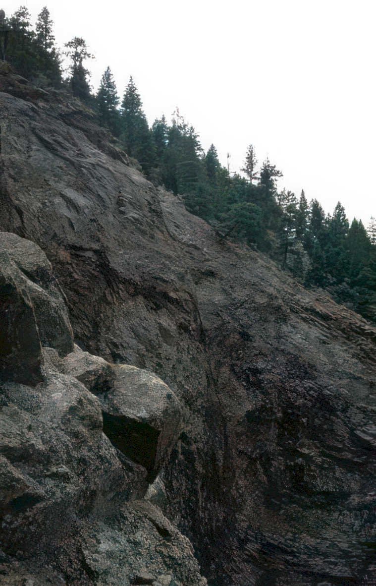 rocky mountain slope Vintage A4 Photo Print