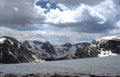 rocky mountain snowfield Vintage A4 Photo Print