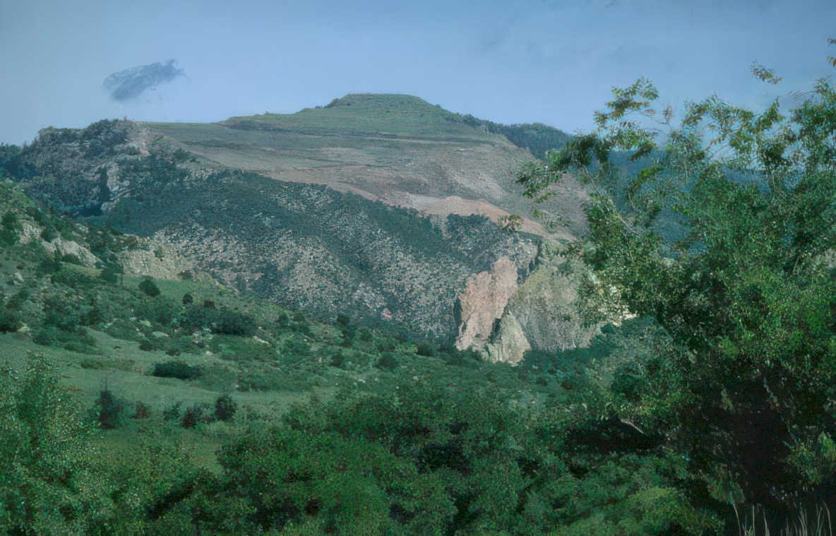 rocky mountain valley Vintage A4 Photo Print