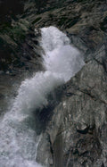 rocky mountain waterfall Vintage A4 Photo Print