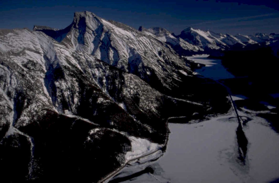 rocky mountains bow 1980s 1990s A4 Photo Print
