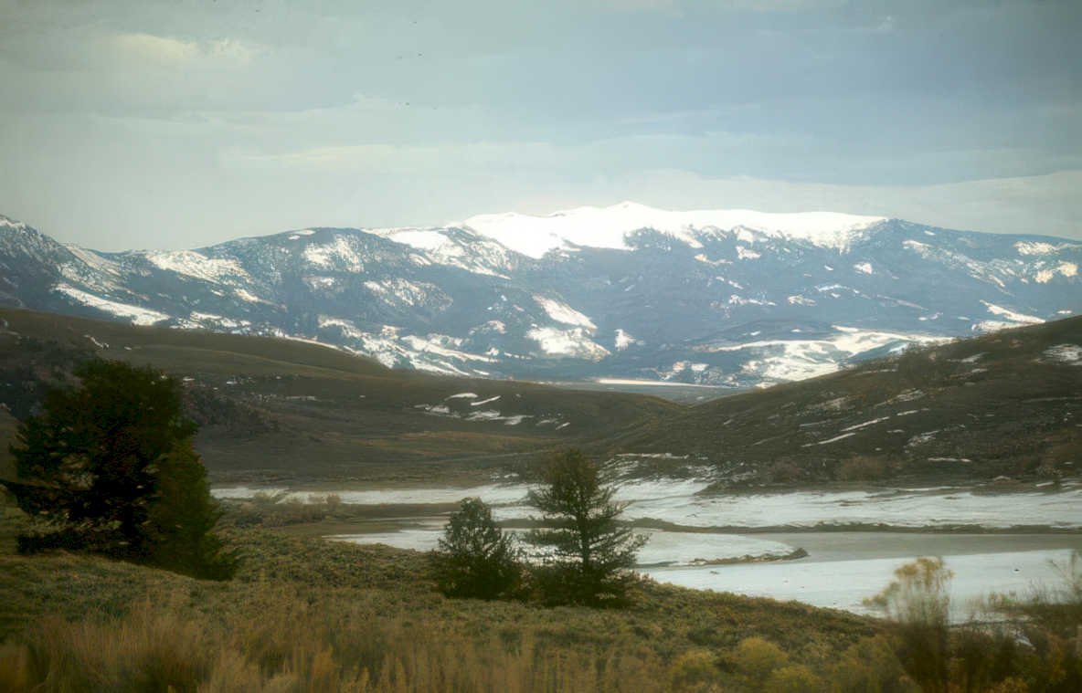 rocky mountains river Vintage A4 Photo Print