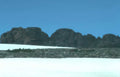 rocky mountains snowfield Vintage A4 Photo Print