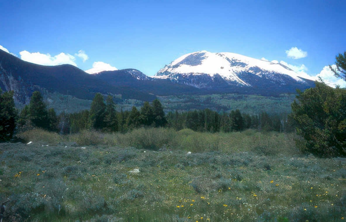 rocky mountains vista Vintage A4 Photo Print