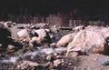 rocky river crossing Vintage A4 Photo Print