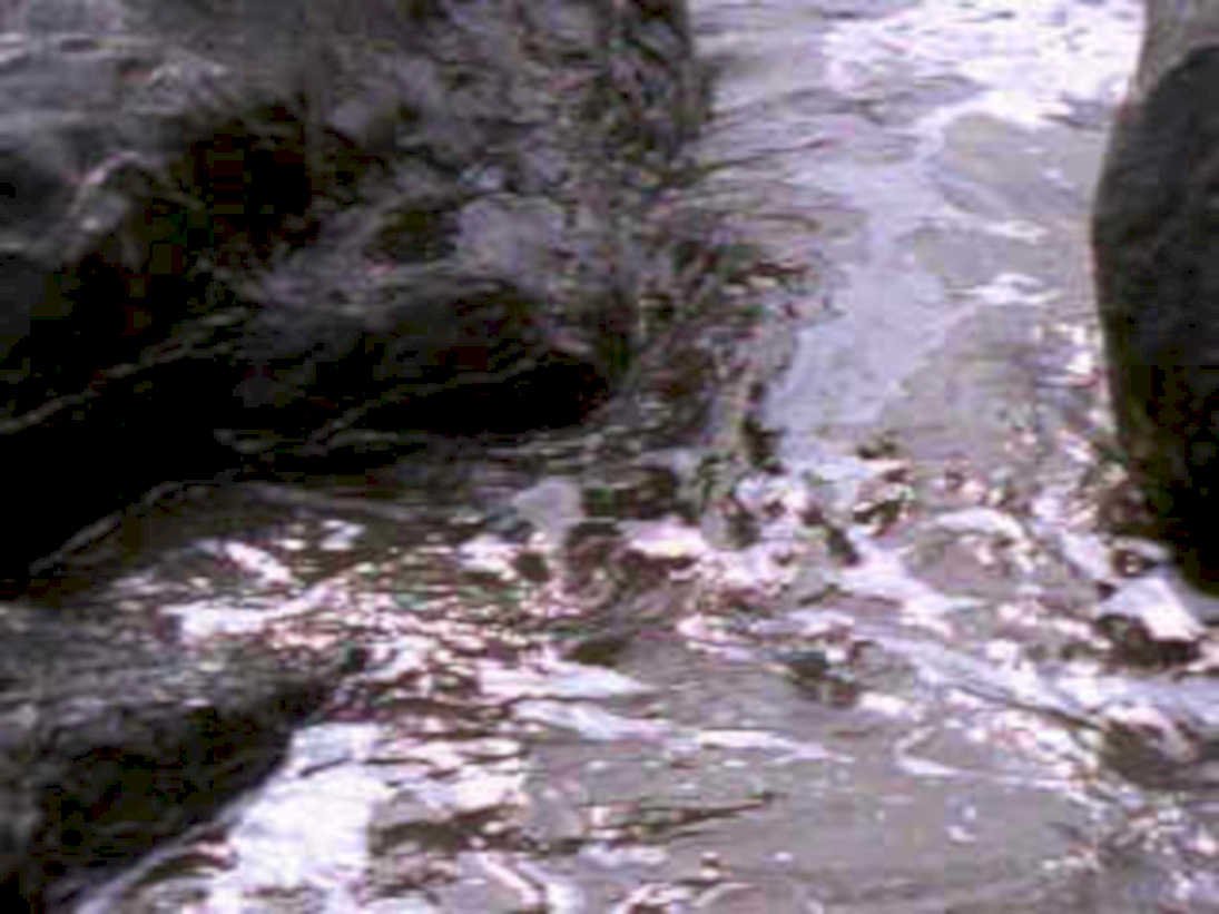 rocky riverbed dusk1980s 1990s A4 Photo Print