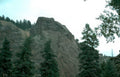 rocky sandstone cliff Vintage A4 Photo Print