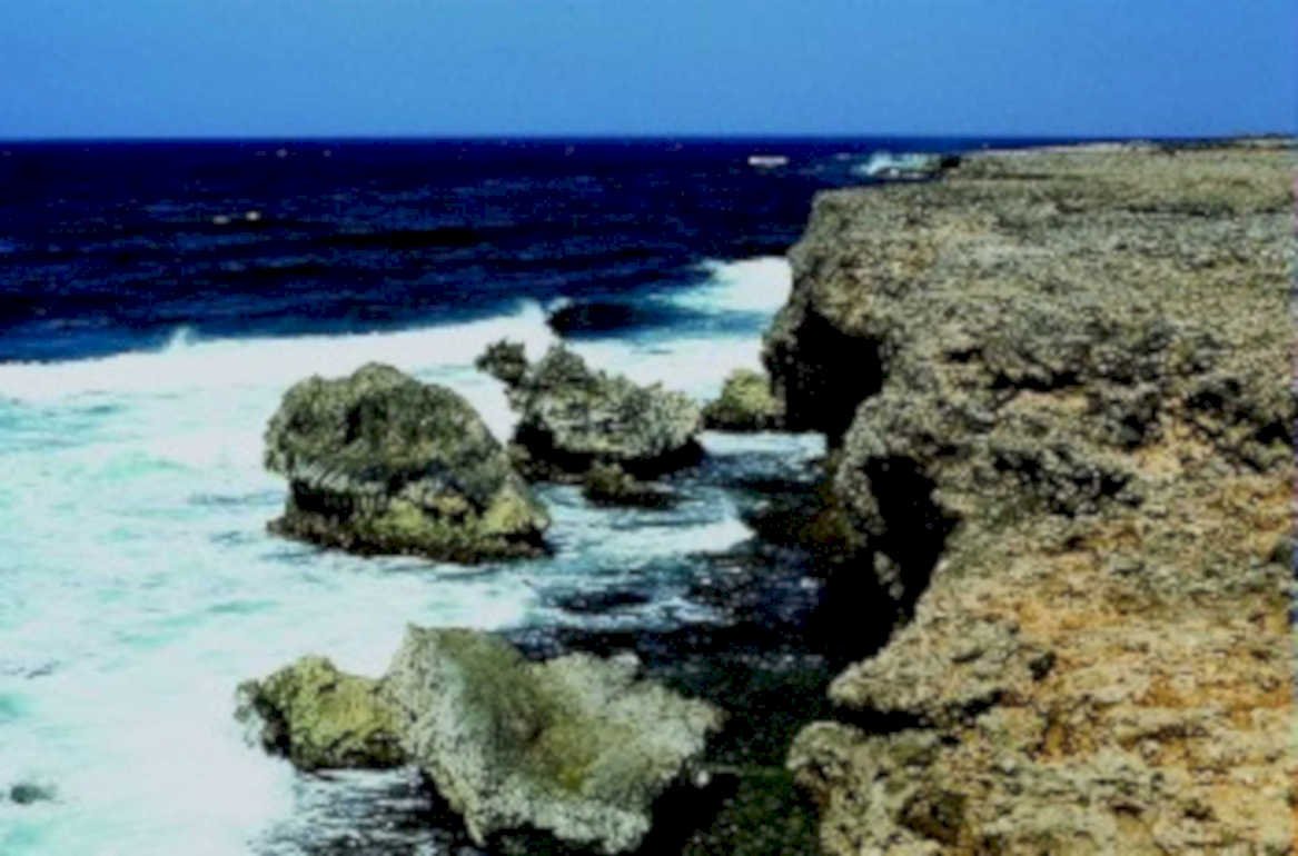 rocky shore aruba1980s 1990s A4 Photo Print