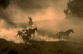 rodeo cowboy horses 1980s 1990s A4 Photo Print