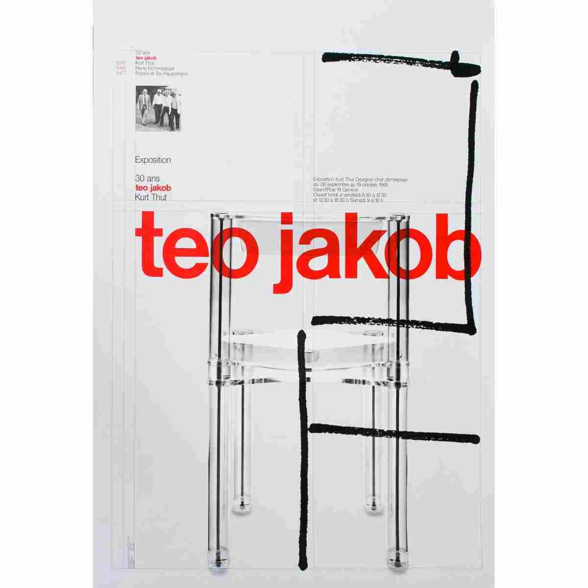 roger pfund kurt thut chez teo jakob geneve 1985 12 Advert A4 Photo Print