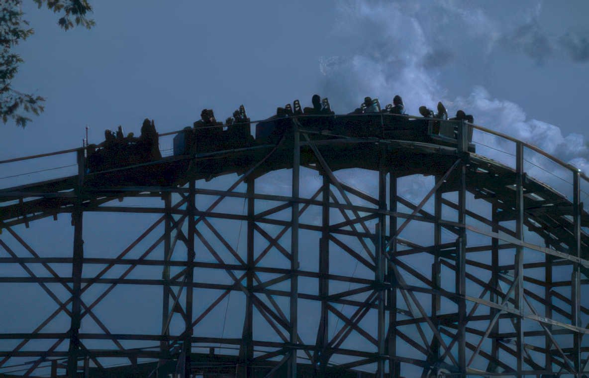 roller coaster cedar 2 Vintage A4 Photo Print