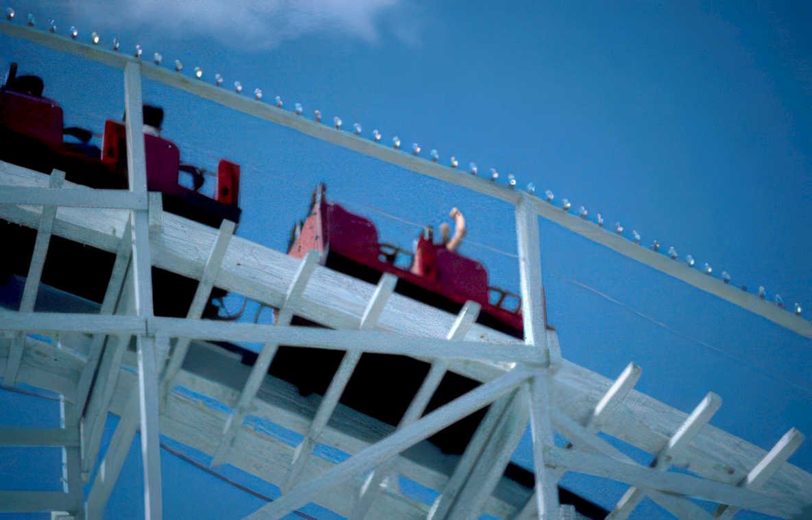 roller coaster cedar Vintage A4 Photo Print